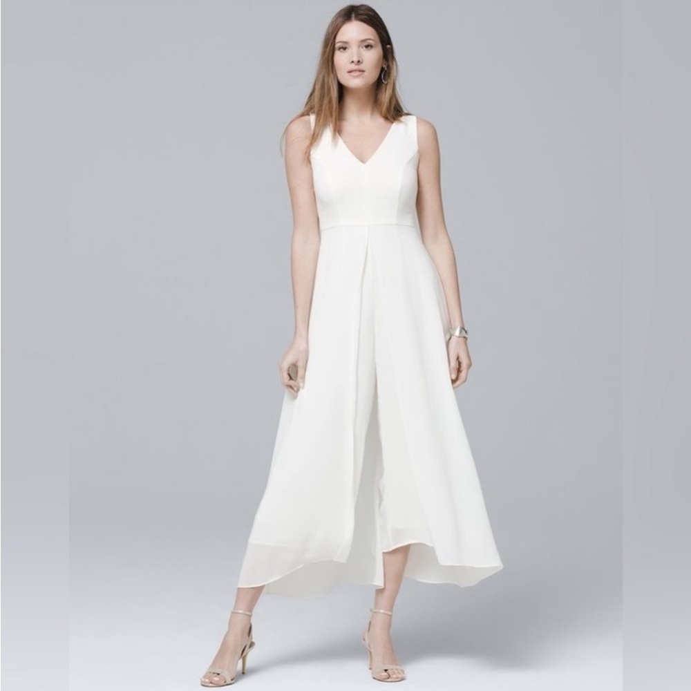 White House Black Market Women's Sleeveless Overlay Jumpsuit NWT Gorgeous!!!